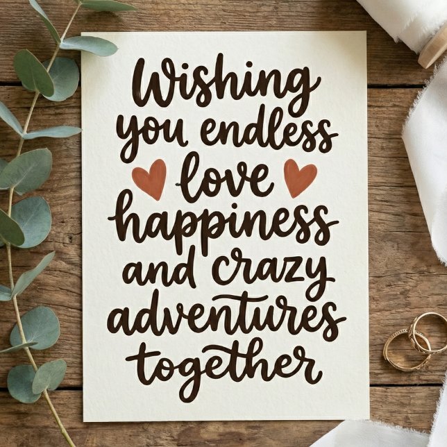 Wedding Wishing You Endless Love Happiness eco Kort (Skapare uppladdad)