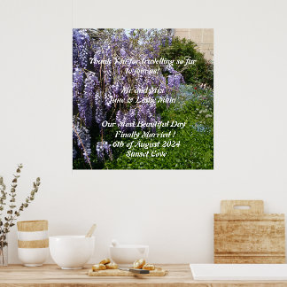 Wedding Wisteria Photo Poster