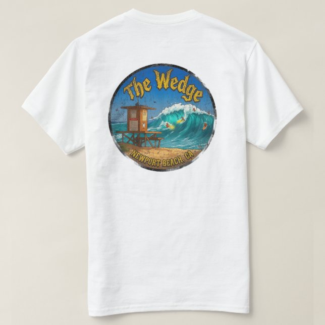 Wedge Classic Surf (Sliten look)  T Shirt (Design baksida)