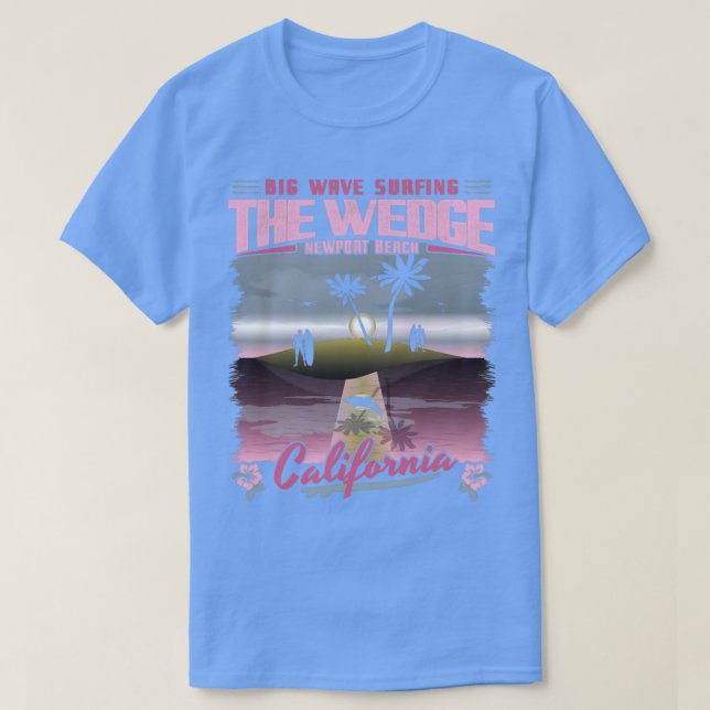 WEDGE NEWPORT BEACH CALIFORNIA T SHIRT (Design framsida)