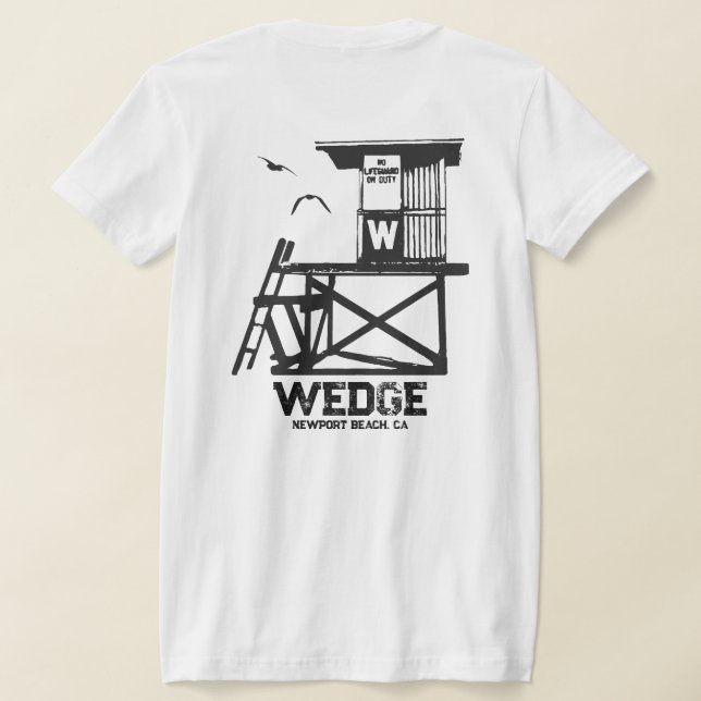 Wedge Tower T-Shirt (Kvinnor)  Newport Beach, Ca  (Laydown Baksida)