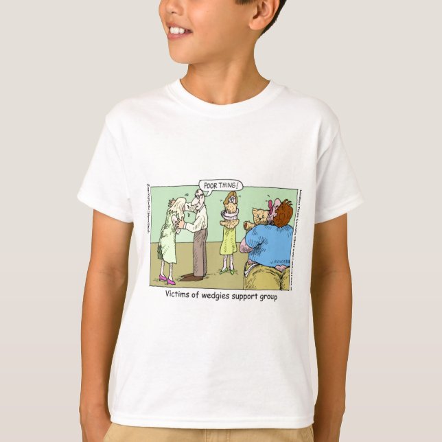 Wedgie-stödgrupp Roliga Muggar T-shirts & presente (Framsida)