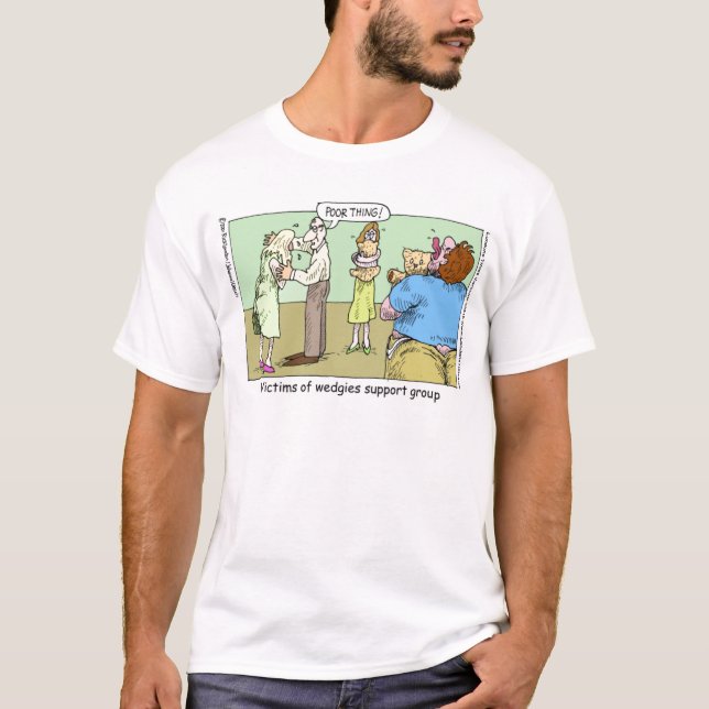 Wedgie-stödgrupp Roliga Muggar T-shirts & presente (Framsida)