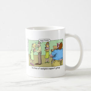 Wedgie-stödgrupp Tecknade presenter och samlarobje Kaffemugg