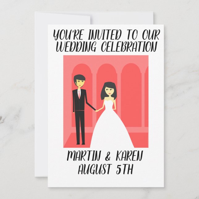 WEDING-INBJUDAN FÖR KOPPLINGEN INBJUDNINGAR (Framsida)