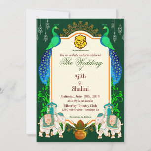 WEDING-INBJUDAN FÖR royal-HINDU
