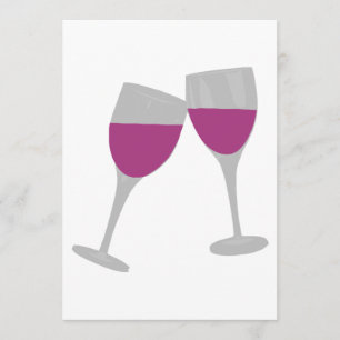 WEDING-INBJUDAN TILL vin GLASS FIRANDE Inbjudningar