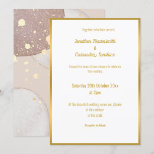 WEDING INVITATION AV LUXE BUBBLE WATERCOLOR INBJUDNINGAR