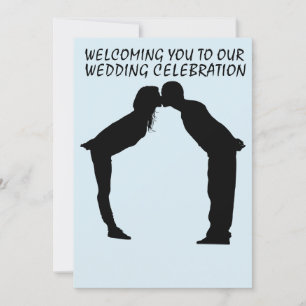 WEDING INVITATION KISSING COUPLE SILHOUETTE INBJUDNINGAR