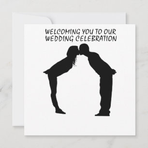 WEDING INVITATION KISSING COUPLE SILHOUETTE INBJUDNINGAR