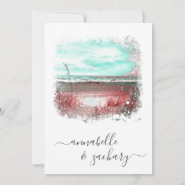 *~* WEDING INVITATION + OSA - Beach QR AR7 Inbjudningar