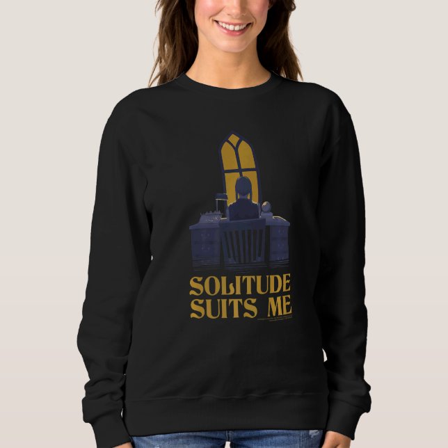 Wednesday Solitude Suits Me Quote Poster   T Shirt (Framsida)