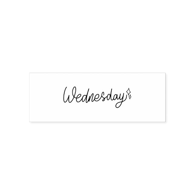Wednesday Weekday Journal Design Självfärgande Stämpel (Design)