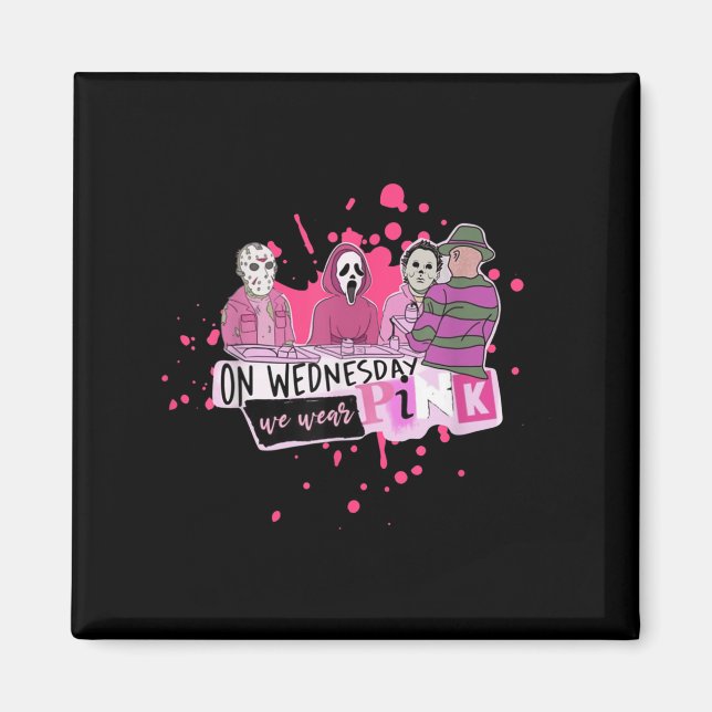 Weds. We Wear Nk Horror Villain Halloween Oct. Sok Magnet (Framsidan)