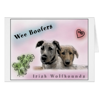 Wee Boofers - Irish Wolfhounds Hälsningskort