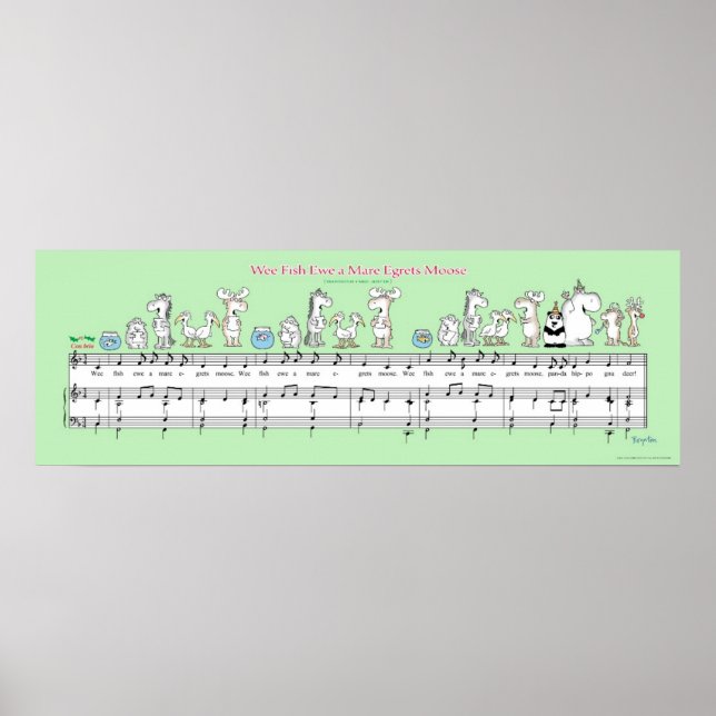 WEE FISH EWE A MARE EGRETS MOOSE Boynton poster (Framsidan)