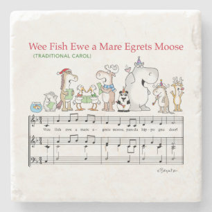 WEE FISH EWE A MARE EGRETS MOOSE Sandra Boynton Stenunderlägg