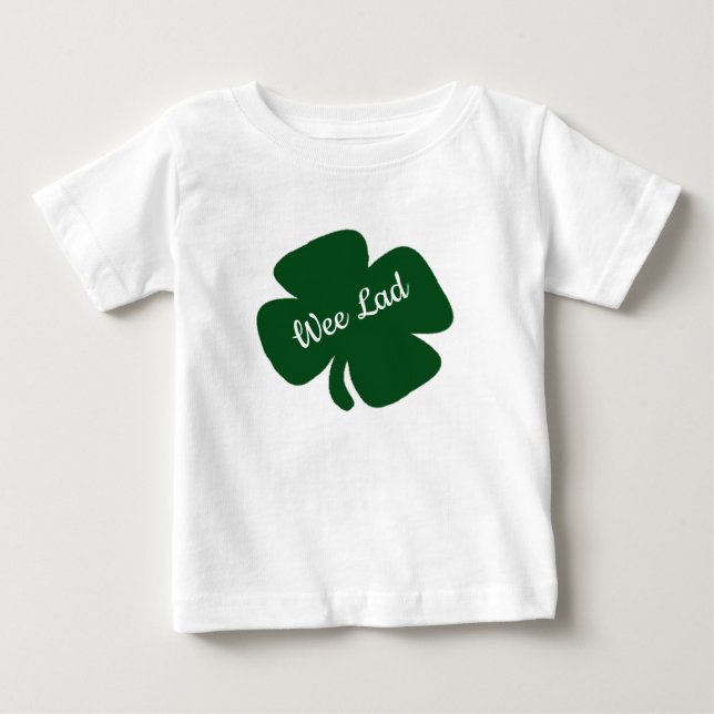 Wee Lad St patrick's day T Shirt (Framsida)