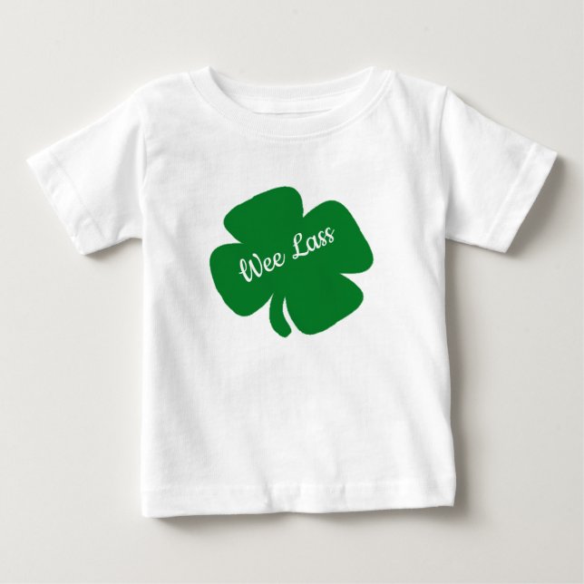 Wee Lass St patrick's day T Shirt (Framsida)