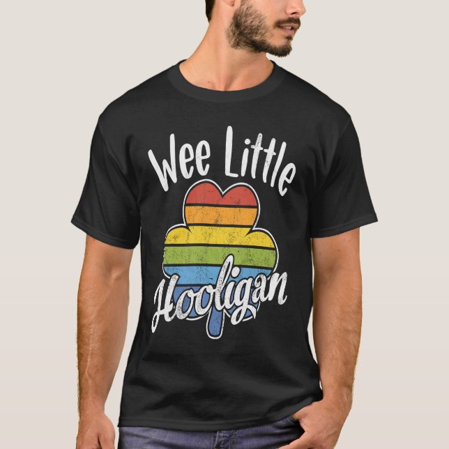 Wee Little Hooligan St Paddy's Striped C Patrick's T Shirt (Framsida)