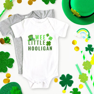 Wee Little Hooligan St. Patrick Day Grönt Klöver T Shirt