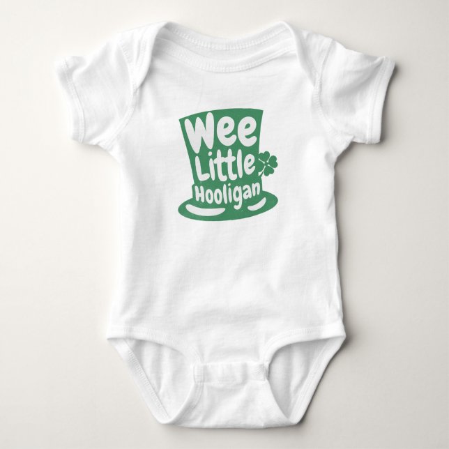 Wee Little Hooligan St. Patrick's Day Irish T Shirt (Framsida)