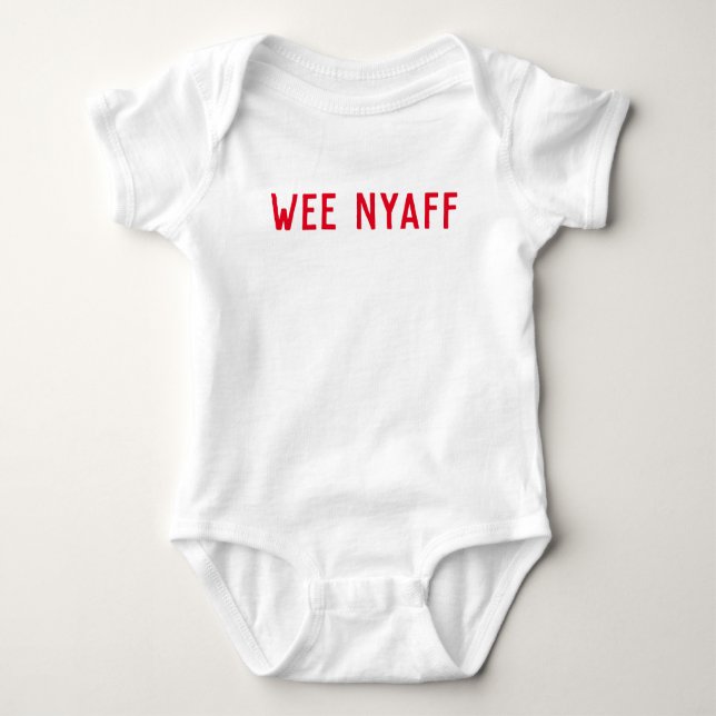 Wee Nyaff Scottish Say T Shirt (Framsida)