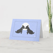 Wee Scottie Puppy Kärlek Valentine Day Periwinkle