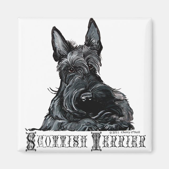 Wee Scottish Terrier Magnet (Framsidan)