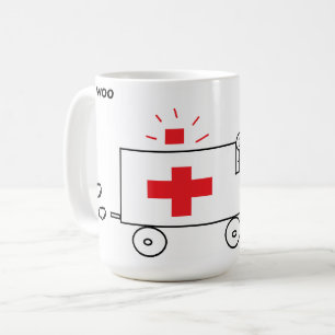 Wee uppvaktar ambulansen kaffemugg