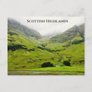 Wee White House Glen Coe Scottish Highlands Vykort