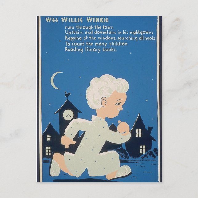 Wee Willie Winkie Vykort (Framsida)