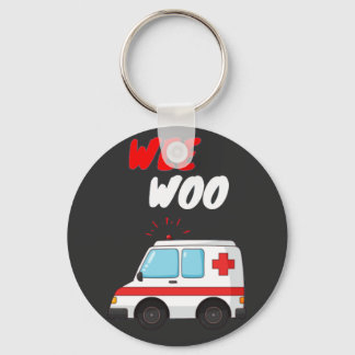 Wee Woo Ambulance AMR. Funny EMS EMT Sjukvårdare G Nyckelring