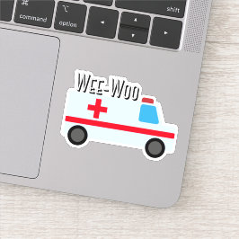 Wee-Woo Ambulance Sticker Klistermärken
