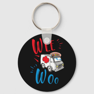 WEE WOO AMR EMT AMR. Sjukvårdare Ambulance Nyckelring