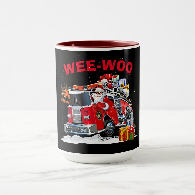 WEE-WOO Christmas Design with Santa Mugg (Center)