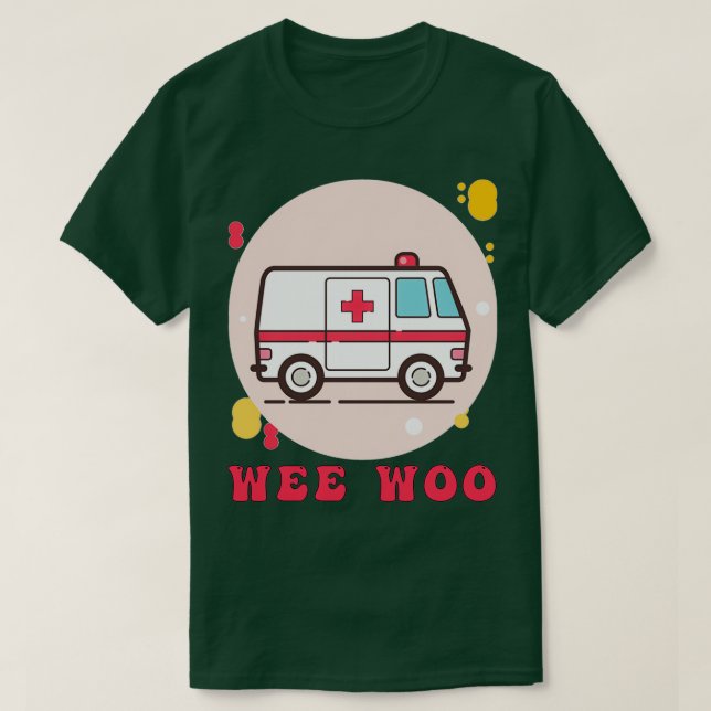 Wee Woo First Responder Ambulance Classic TShirt T Shirt (Design framsida)