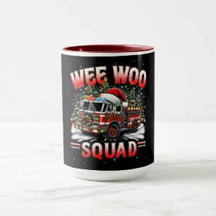 WEE WOO Squad juldesign med brandbil Mugg