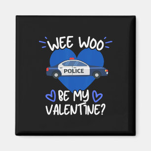 Wee Woo Var Min Alla Hjärtans Dags Polisbils Offic Magnet