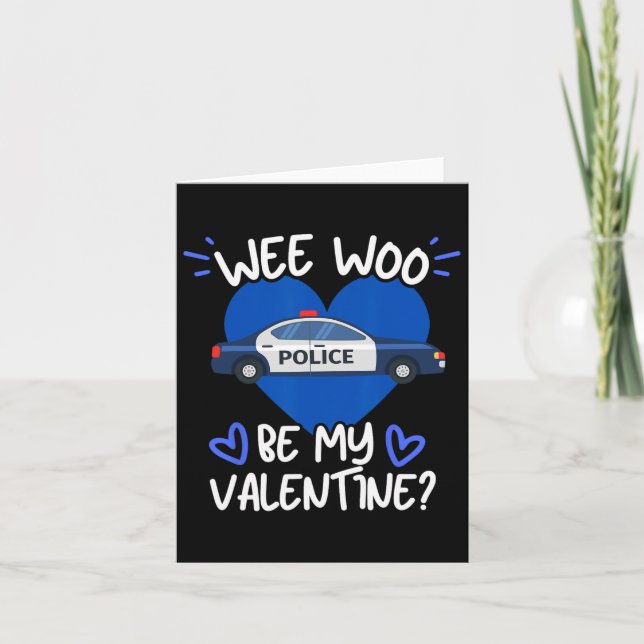 Wee Woo Var Min Älskling Polisbil Officer Rättshan Kort (Framsida)