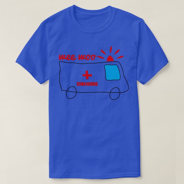 Wee Woo Wee Woo Ambulance T Shirt (Design framsida)