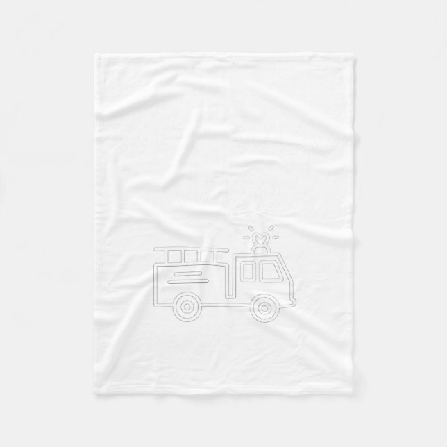 Wee Woo Wife Firefighter Suse Cute Minimalist Aest Fleecefilt (Framsidan)