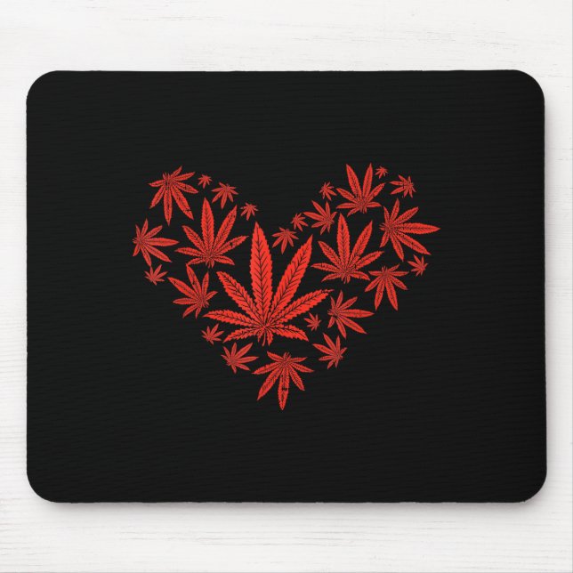 Weed Heart Funny Valentines Day Pot Stoner Gift  Musmatta (Framsidan)