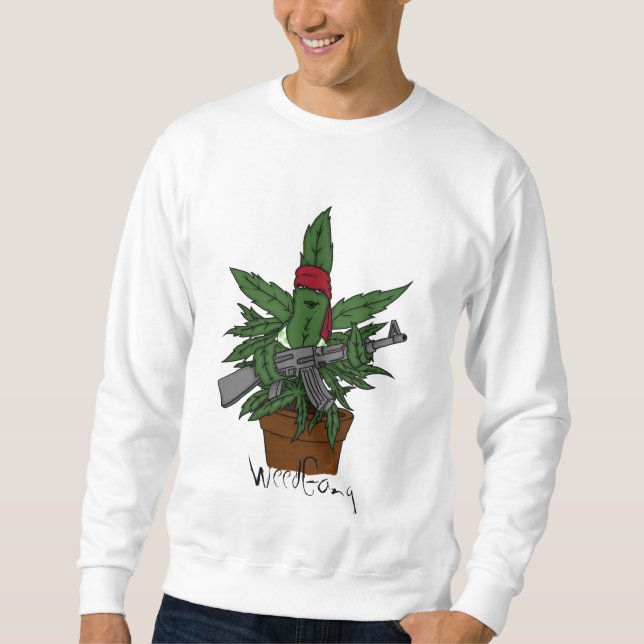 Weed plant sweatshirt by WeedGang (Framsida)