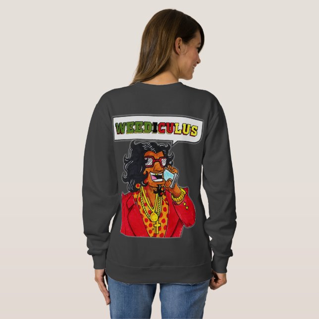 Weediculus Långärmad Womens Sweatshirt T Shirt (Hel baksida)