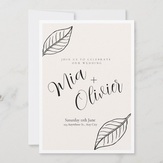 Weeding invitation  inbjudningar (Framsida)