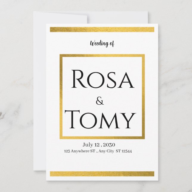 Weeding invitation inbjudningar (Framsida)