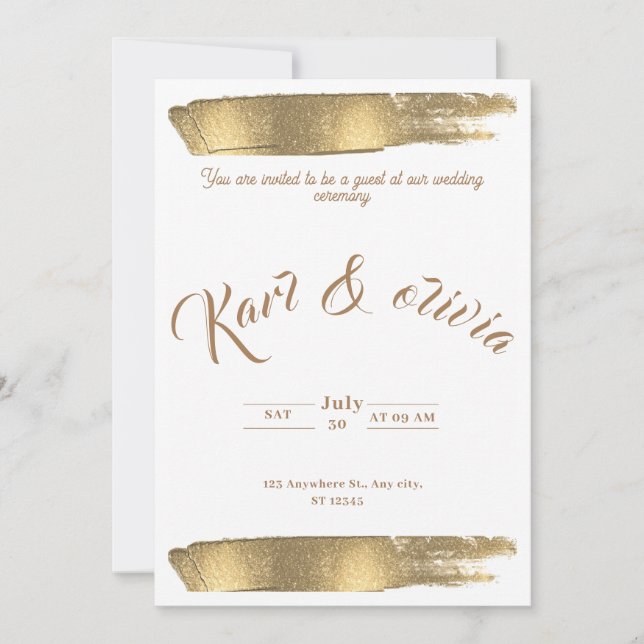 Weeding invitation inbjudningar (Framsida)