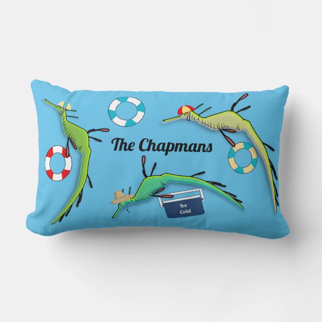 Weedy Sea Dragons Beach Design Lumbarkudde (Framsida)