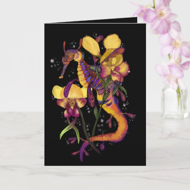 Weedy Seadragon med Orchids Tack Kort (Orkide)
